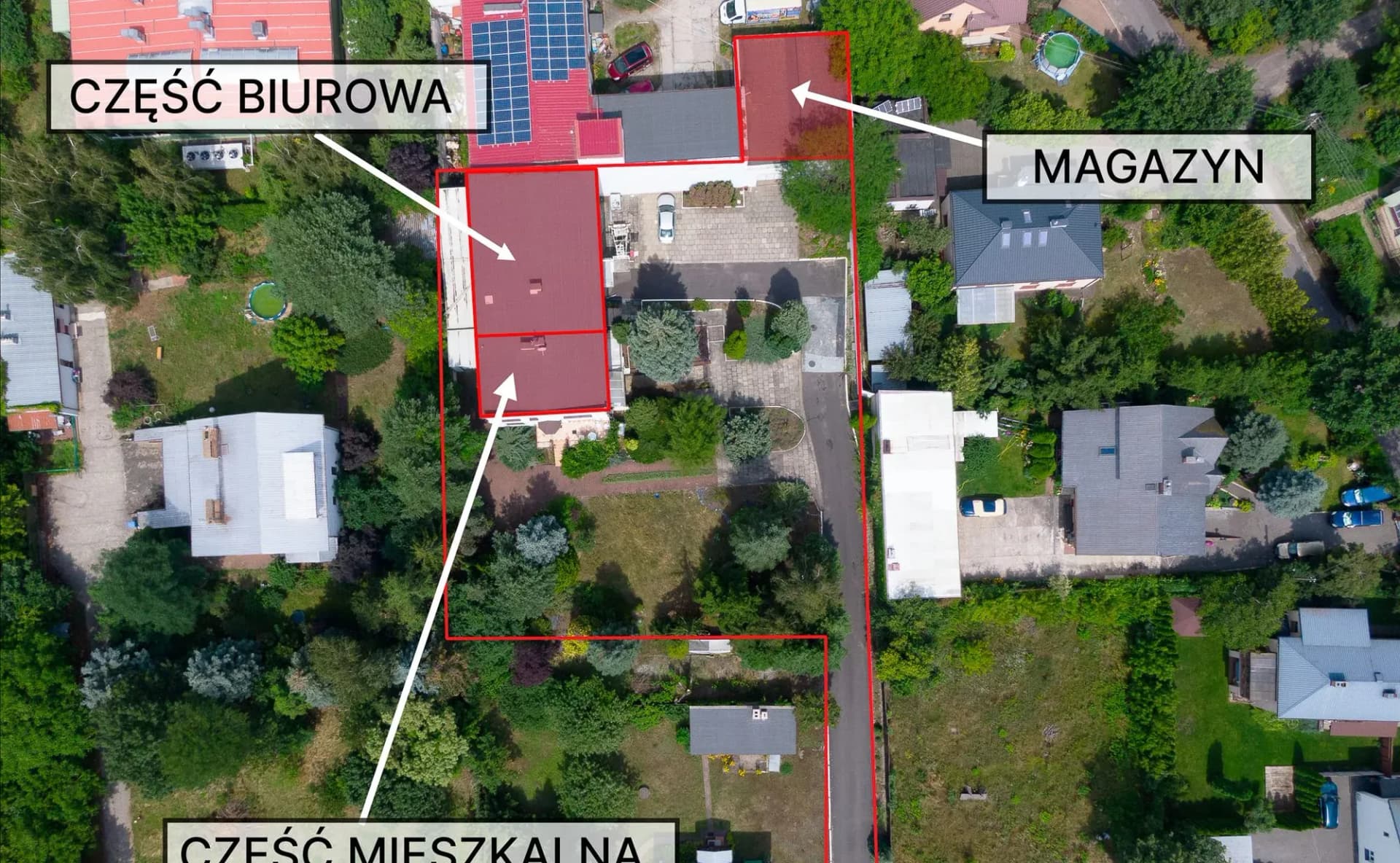 Działka z zabudową, dom, biura, magazyny, pow.działki 2131 m² - फ़ोटो 2